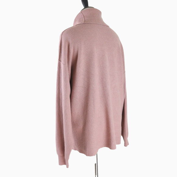 Free People Size L Softly Structured Tunic Sweater Dusty Pink Mauve - Picture 3 of 10
